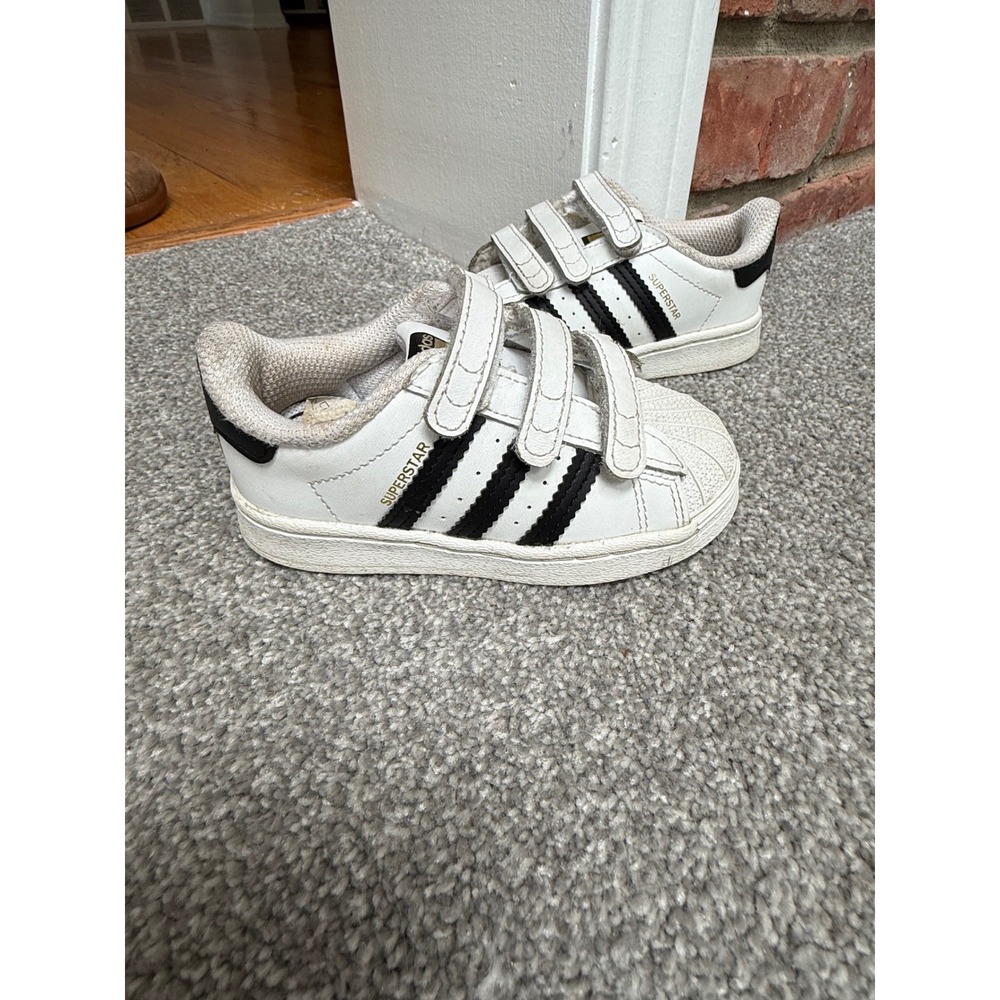 Adidas Originals Superstar Toddler Shoes White Black Size 5.5K
